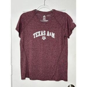 Adidas Climalite Texas A&M Aggies Women's‎ Sz Medium Shirt Heathered Maroon